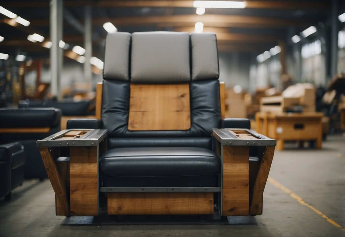 A furniture factory repurposes old materials into new products, reducing waste and promoting sustainability