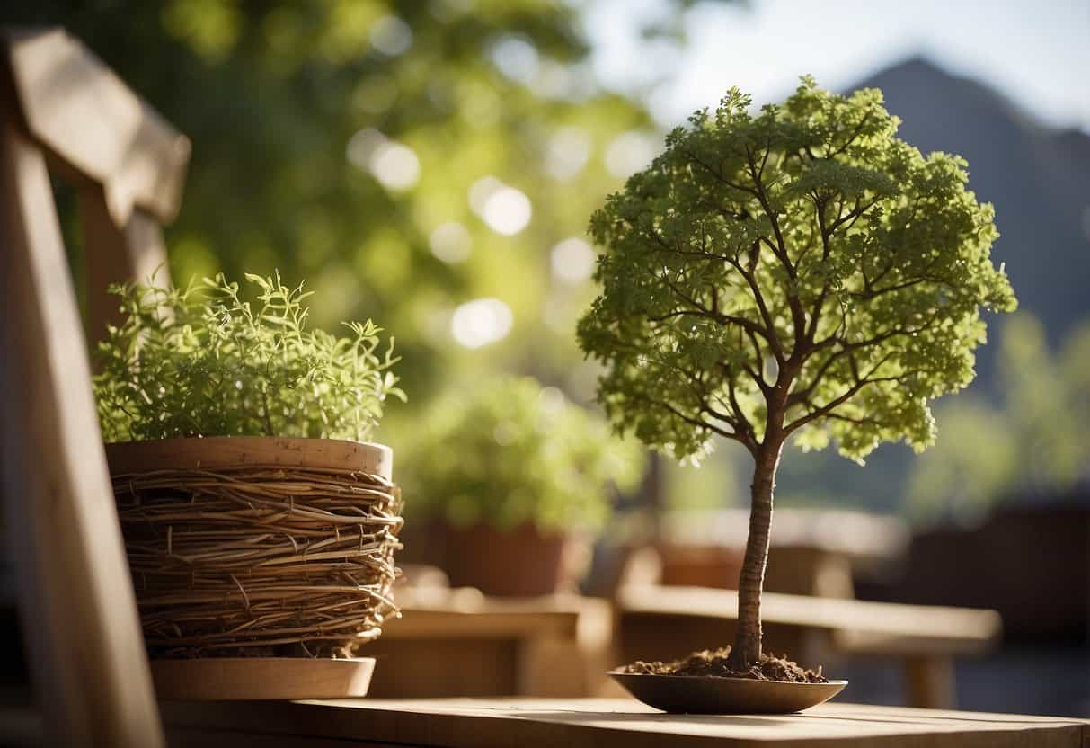 A tree is harvested, processed into furniture, used, then recycled into new products, showcasing the sustainable lifecycle's positive impact on the environment and society